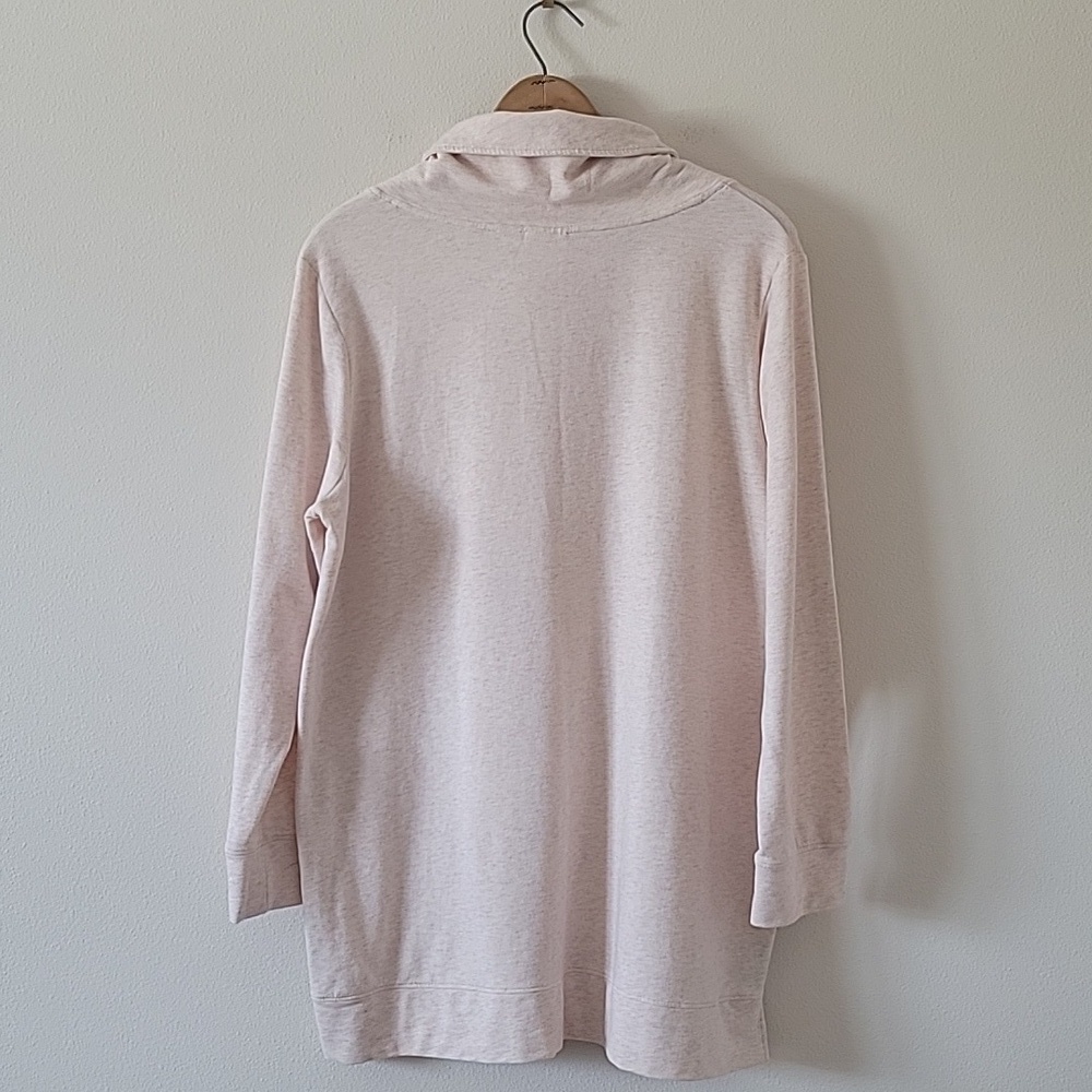 Chico's Zenergy Heathered Blush Chloe Asymmetrical Zip Tunic Sweatshirt Size XL - Picture 5 of 8